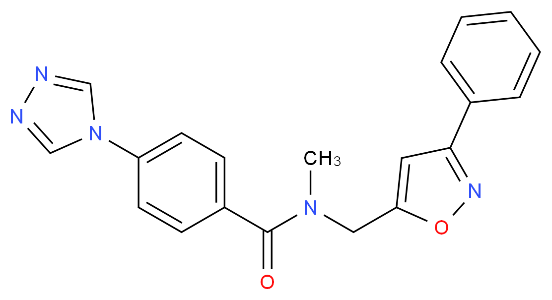 N-methyl-N-[(3-phenyl-5-isoxazolyl)methyl]-4-(4H-1,2,4-triazol-4-yl)benzamide_Molecular_structure_CAS_)