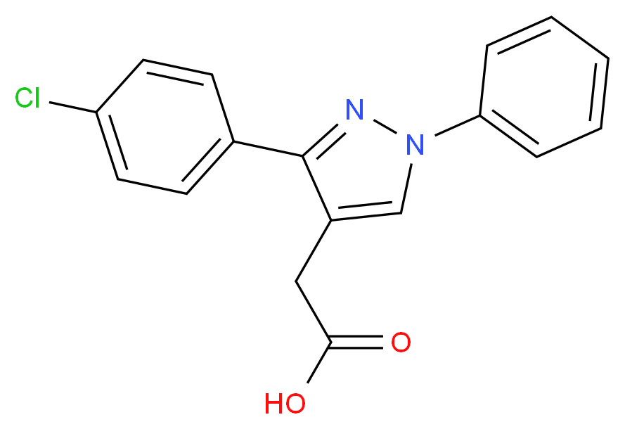 [3-(4-chlorophenyl)-1-phenyl-1H-pyrazol-4-yl]acetic acid_Molecular_structure_CAS_53808-88-1)