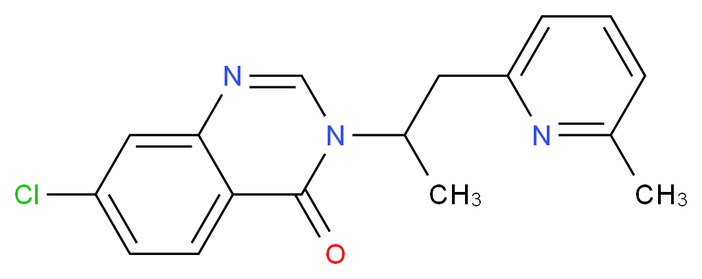 7-chloro-3-[1-methyl-2-(6-methylpyridin-2-yl)ethyl]quinazolin-4(3H)-one_Molecular_structure_CAS_)
