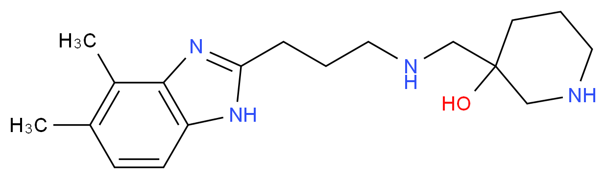 3-({[3-(4,5-dimethyl-1H-benzimidazol-2-yl)propyl]amino}methyl)piperidin-3-ol_Molecular_structure_CAS_)