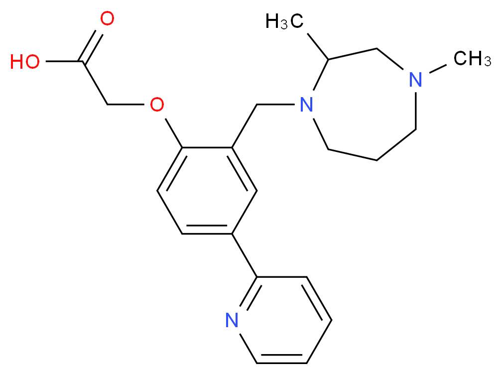 {2-[(2,4-dimethyl-1,4-diazepan-1-yl)methyl]-4-pyridin-2-ylphenoxy}acetic acid_Molecular_structure_CAS_)