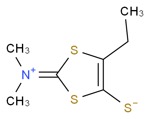 2-(N,N-Dimethyliminium)-4-ethyl-5-mercapto-1,3-dithiol, inner salt_Molecular_structure_CAS_677031-20-8)