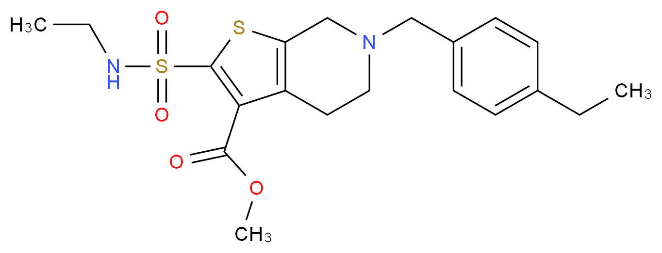methyl 2-[(ethylamino)sulfonyl]-6-(4-ethylbenzyl)-4,5,6,7-tetrahydrothieno[2,3-c]pyridine-3-carboxylate_Molecular_structure_CAS_)
