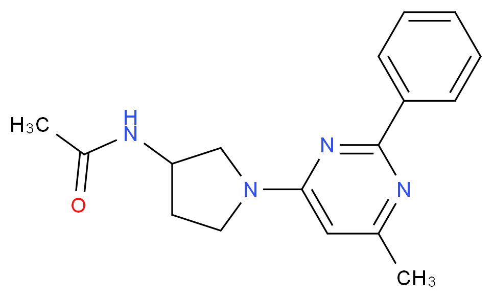 N-[1-(6-methyl-2-phenylpyrimidin-4-yl)pyrrolidin-3-yl]acetamide_Molecular_structure_CAS_)