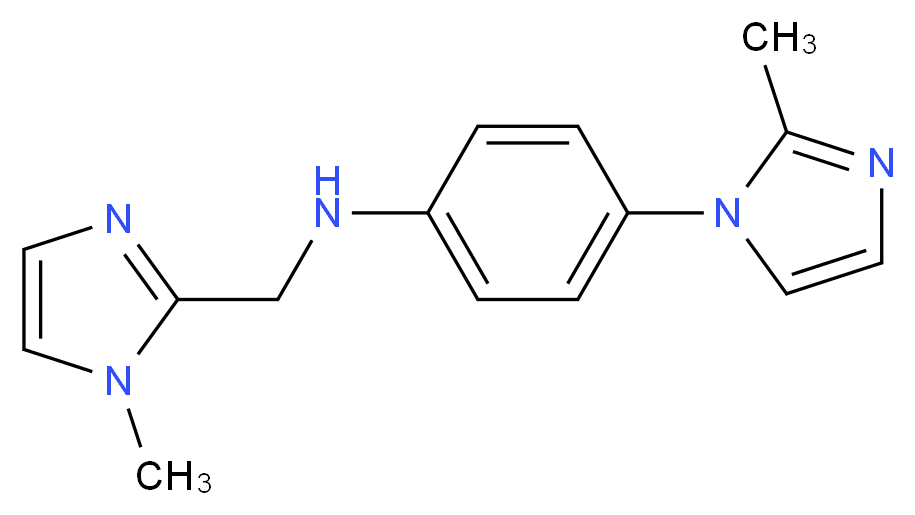 4-(2-methyl-1H-imidazol-1-yl)-N-[(1-methyl-1H-imidazol-2-yl)methyl]aniline_Molecular_structure_CAS_)