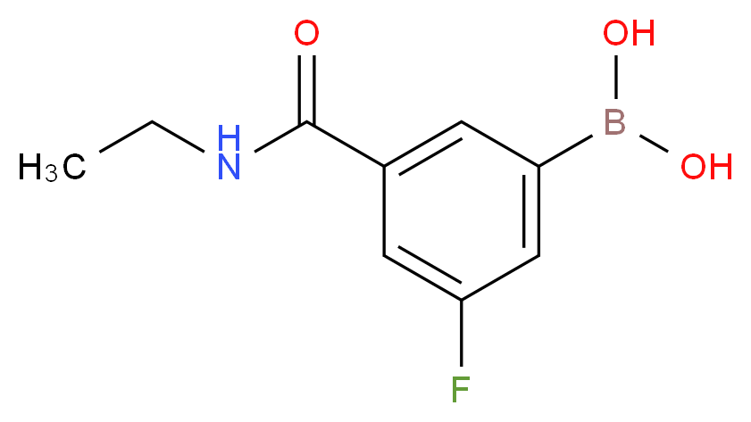 (3-(Ethylcarbamoyl)-5-fluorophenyl)boronic acid_Molecular_structure_CAS_874219-38-2)