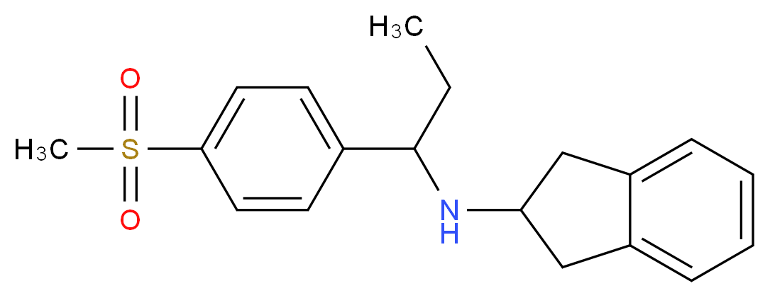 2,3-dihydro-1H-inden-2-yl{1-[4-(methylsulfonyl)phenyl]propyl}amine_Molecular_structure_CAS_)