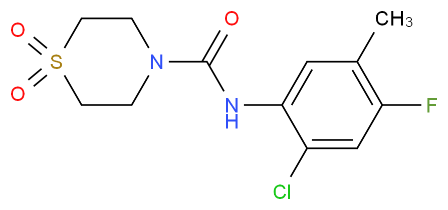 N-(2-chloro-4-fluoro-5-methylphenyl)thiomorpholine-4-carboxamide 1,1-dioxide_Molecular_structure_CAS_)