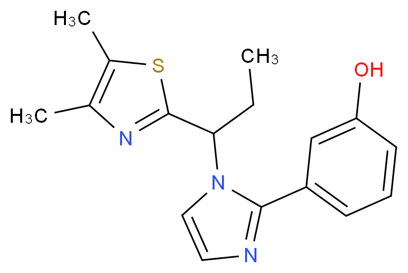 3-{1-[1-(4,5-dimethyl-1,3-thiazol-2-yl)propyl]-1H-imidazol-2-yl}phenol_Molecular_structure_CAS_)