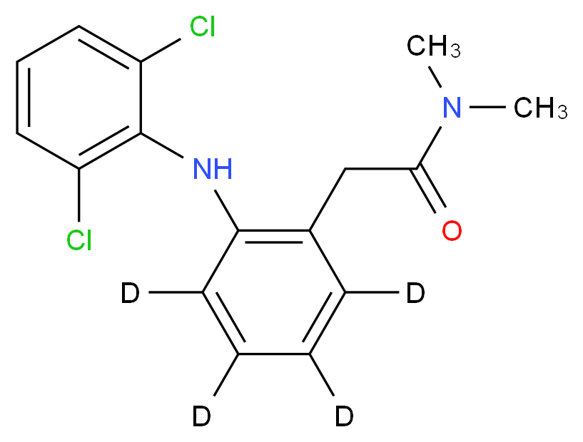 2-[(2,6-Dichlorophenyl)amino]-N,N-dimethylbenzeneacetamide-d4_Molecular_structure_CAS_1217360-64-9)