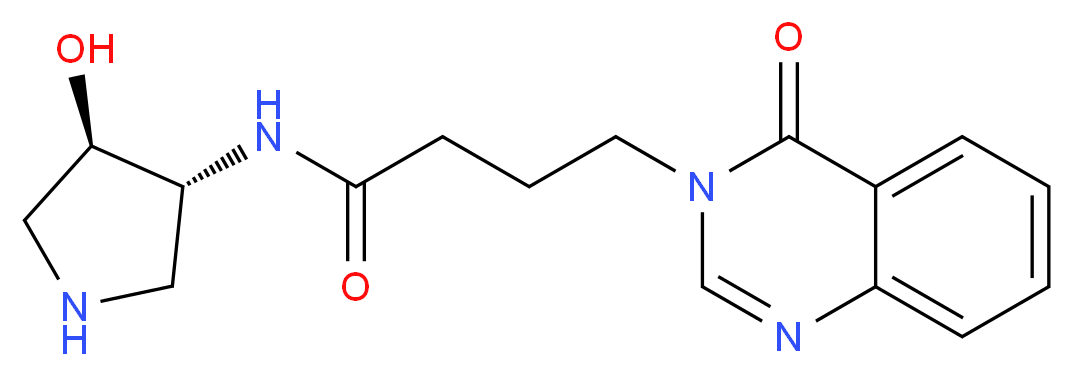 N-[(3R*,4R*)-4-hydroxypyrrolidin-3-yl]-4-(4-oxoquinazolin-3(4H)-yl)butanamide_Molecular_structure_CAS_)