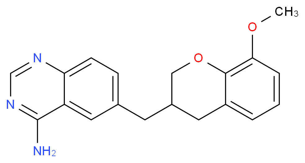 6-[(8-methoxy-3,4-dihydro-2H-chromen-3-yl)methyl]quinazolin-4-amine_Molecular_structure_CAS_)