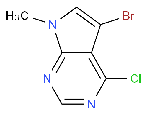 5-Bromo-4-chloro-7-methyl-7H-pyrrolo[2,3-d]pyrimidine_Molecular_structure_CAS_1266343-30-9)