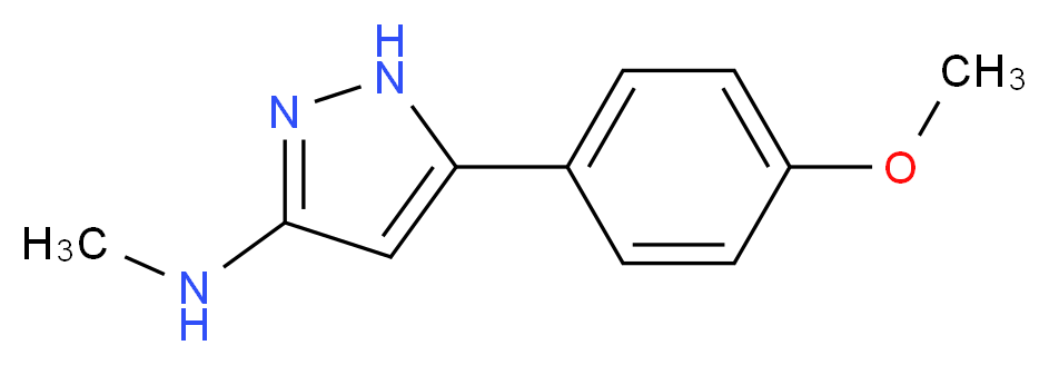 5-(4-methoxyphenyl)-N-methyl-1H-pyrazol-3-amine_Molecular_structure_CAS_)