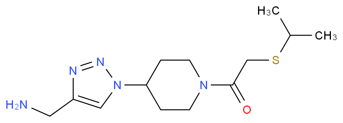 1-(1-{1-[(isopropylthio)acetyl]piperidin-4-yl}-1H-1,2,3-triazol-4-yl)methanamine_Molecular_structure_CAS_)