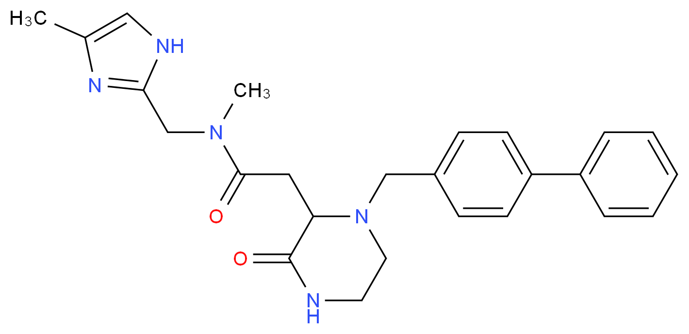 2-[1-(4-biphenylylmethyl)-3-oxo-2-piperazinyl]-N-methyl-N-[(4-methyl-1H-imidazol-2-yl)methyl]acetamide_Molecular_structure_CAS_)