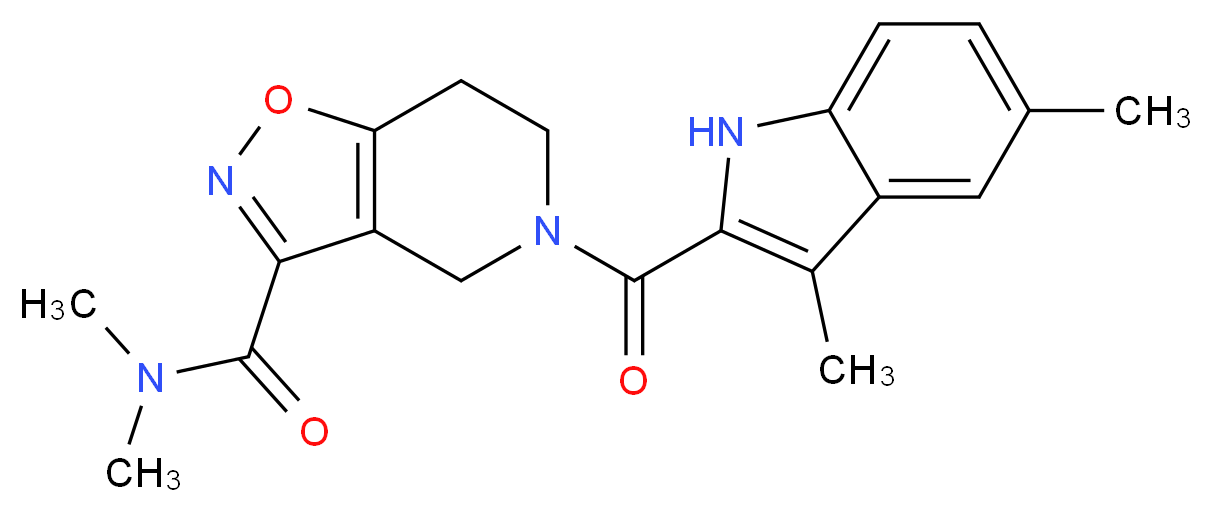 5-[(3,5-dimethyl-1H-indol-2-yl)carbonyl]-N,N-dimethyl-4,5,6,7-tetrahydroisoxazolo[4,5-c]pyridine-3-carboxamide_Molecular_structure_CAS_)