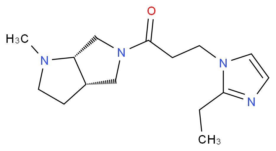 (3aS,6aS)-5-[3-(2-ethyl-1H-imidazol-1-yl)propanoyl]-1-methyloctahydropyrrolo[3,4-b]pyrrole_Molecular_structure_CAS_)