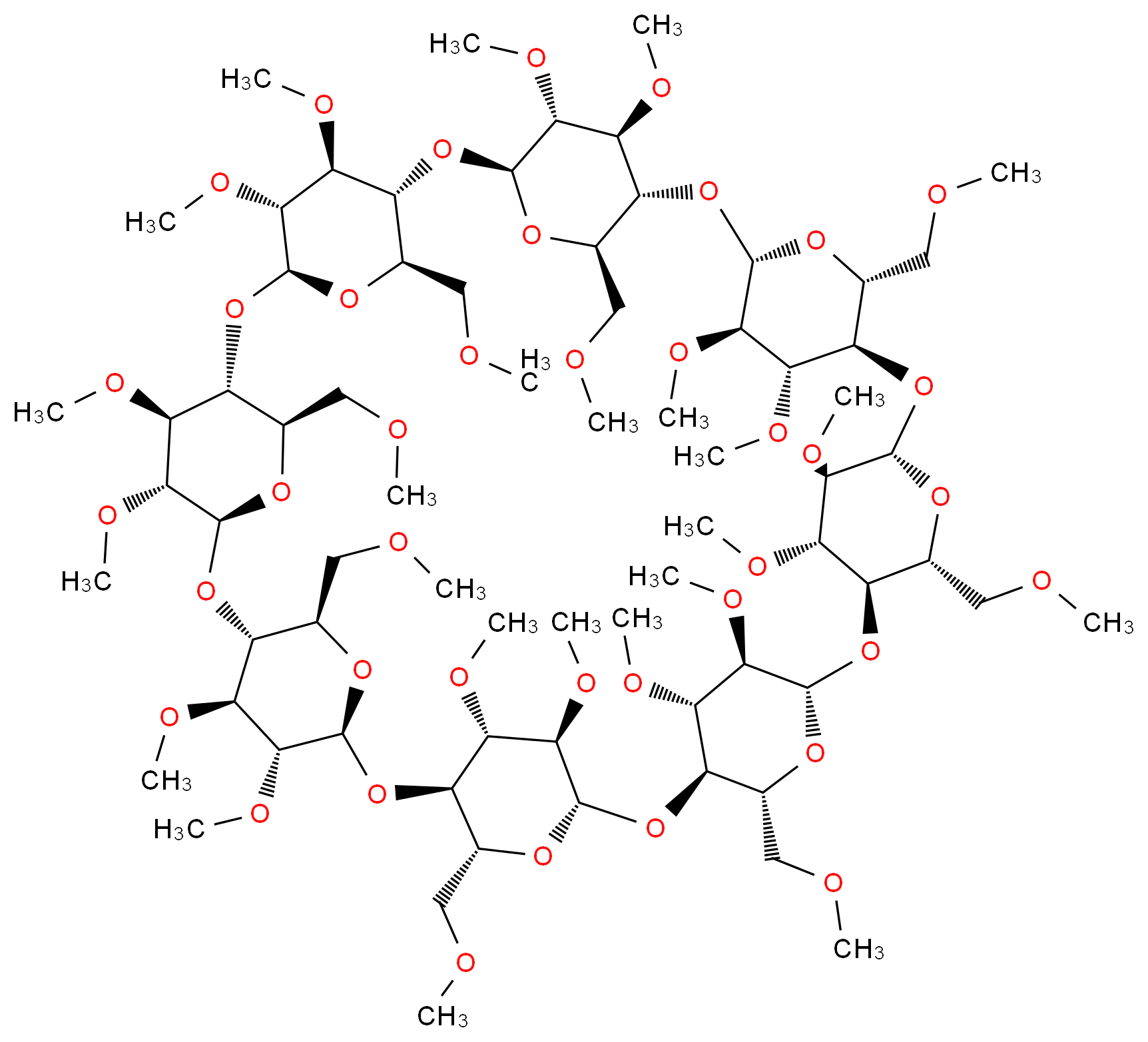 Octakis (2,3,6-tri-O-methyl)-γ-cyclodextrin_Molecular_structure_CAS_)