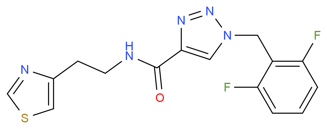 1-(2,6-difluorobenzyl)-N-[2-(1,3-thiazol-4-yl)ethyl]-1H-1,2,3-triazole-4-carboxamide_Molecular_structure_CAS_)