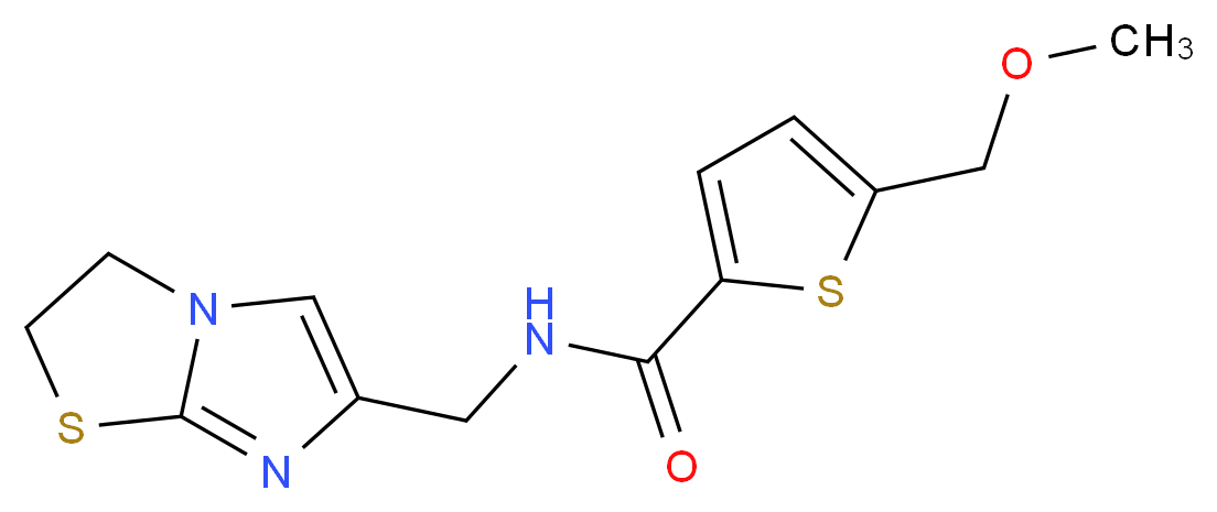 N-(2,3-dihydroimidazo[2,1-b][1,3]thiazol-6-ylmethyl)-5-(methoxymethyl)thiophene-2-carboxamide_Molecular_structure_CAS_)