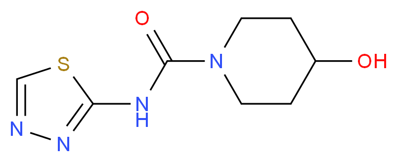4-hydroxy-N-1,3,4-thiadiazol-2-ylpiperidine-1-carboxamide_Molecular_structure_CAS_)