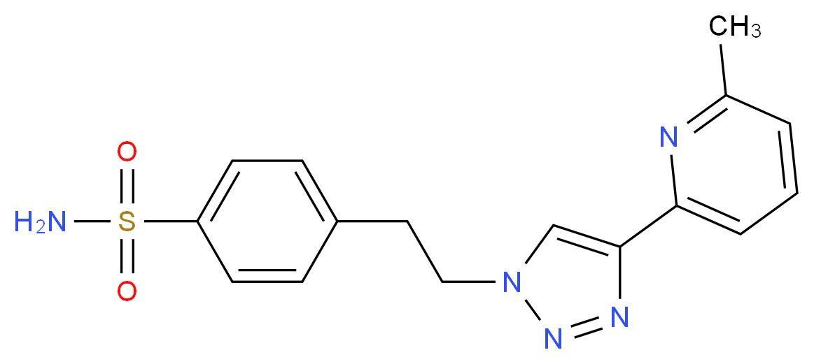 4-{2-[4-(6-methylpyridin-2-yl)-1H-1,2,3-triazol-1-yl]ethyl}benzenesulfonamide_Molecular_structure_CAS_)