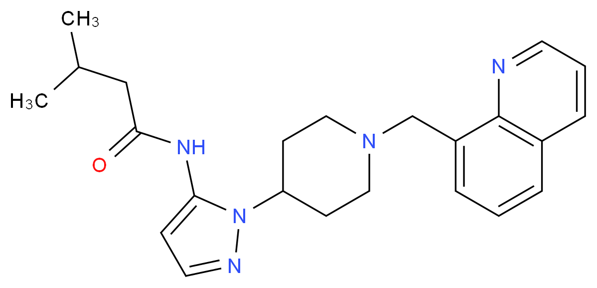 3-methyl-N-{1-[1-(8-quinolinylmethyl)-4-piperidinyl]-1H-pyrazol-5-yl}butanamide_Molecular_structure_CAS_)