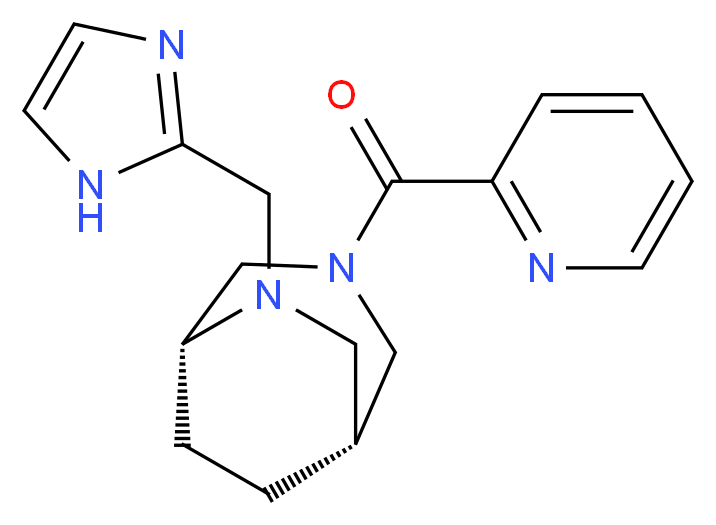 (1R*,5R*)-6-(1H-imidazol-2-ylmethyl)-3-(2-pyridinylcarbonyl)-3,6-diazabicyclo[3.2.2]nonane_Molecular_structure_CAS_)