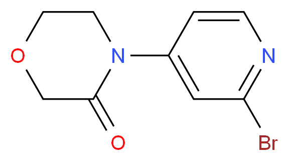 4-(2-bromopyridin-4-yl)morpholin-3-one_Molecular_structure_CAS_1049023-73-5)