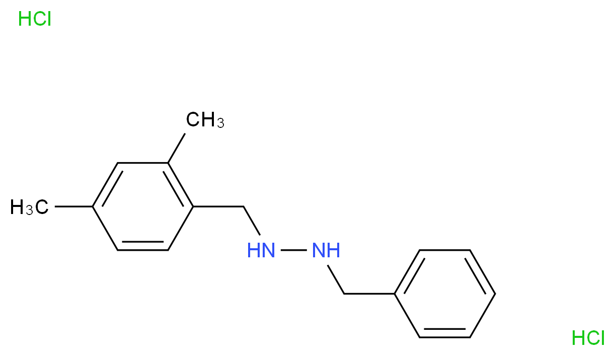 1-benzyl-2-(2,4-dimethylbenzyl)hydrazine dihydrochloride_Molecular_structure_CAS_)