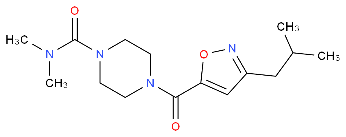 4-[(3-isobutyl-5-isoxazolyl)carbonyl]-N,N-dimethyl-1-piperazinecarboxamide_Molecular_structure_CAS_)