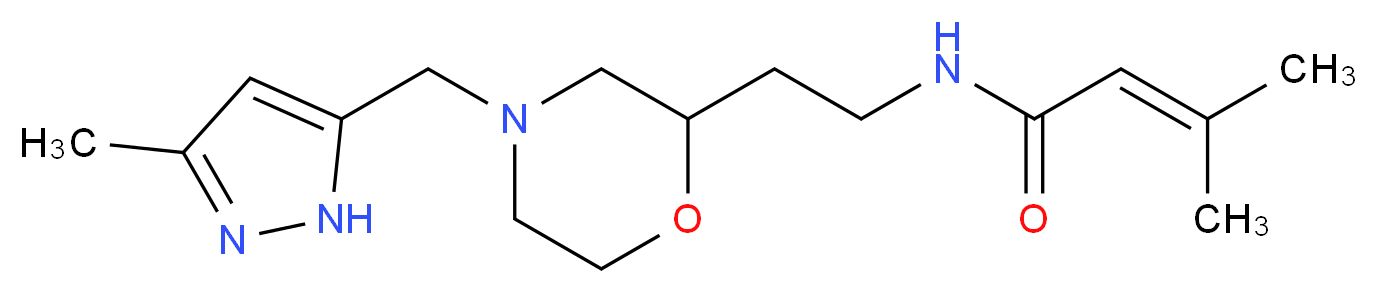 3-methyl-N-(2-{4-[(3-methyl-1H-pyrazol-5-yl)methyl]morpholin-2-yl}ethyl)but-2-enamide_Molecular_structure_CAS_)