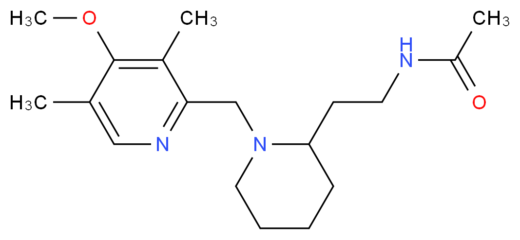 N-(2-{1-[(4-methoxy-3,5-dimethyl-2-pyridinyl)methyl]-2-piperidinyl}ethyl)acetamide_Molecular_structure_CAS_)