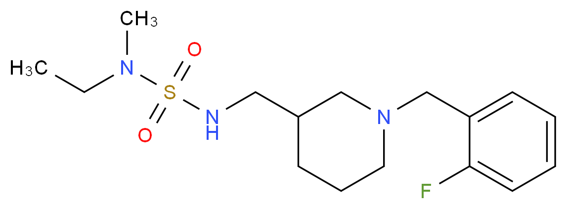N-ethyl-N'-{[1-(2-fluorobenzyl)piperidin-3-yl]methyl}-N-methylsulfamide_Molecular_structure_CAS_)