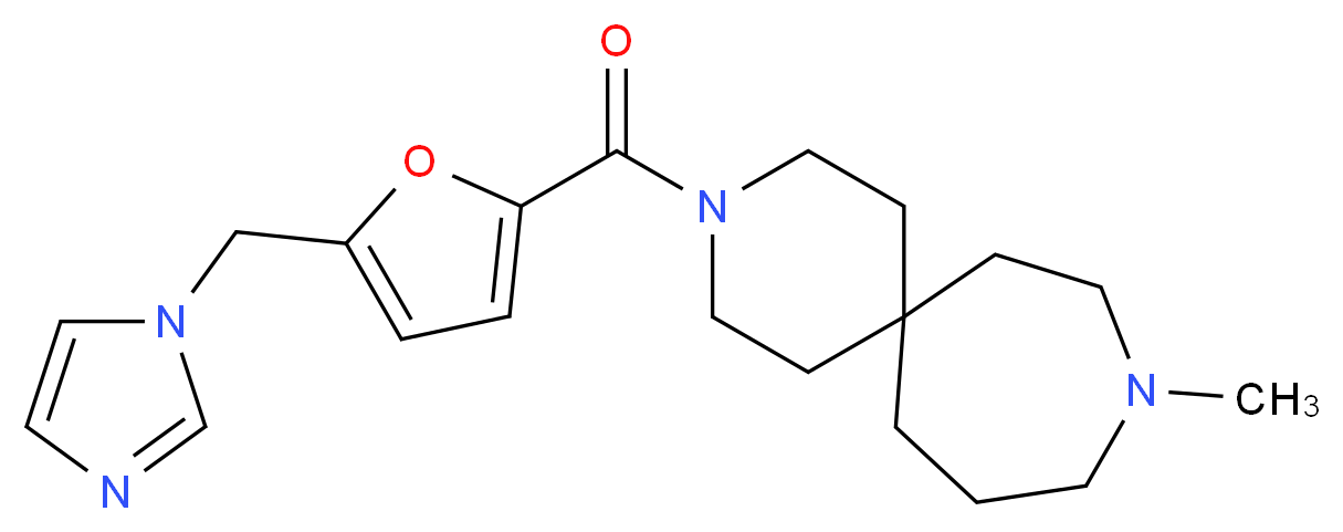 3-[5-(1H-imidazol-1-ylmethyl)-2-furoyl]-9-methyl-3,9-diazaspiro[5.6]dodecane_Molecular_structure_CAS_)