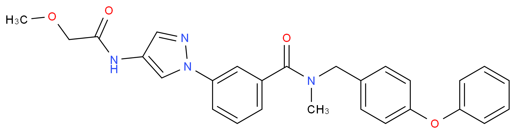 3-{4-[(methoxyacetyl)amino]-1H-pyrazol-1-yl}-N-methyl-N-(4-phenoxybenzyl)benzamide_Molecular_structure_CAS_)