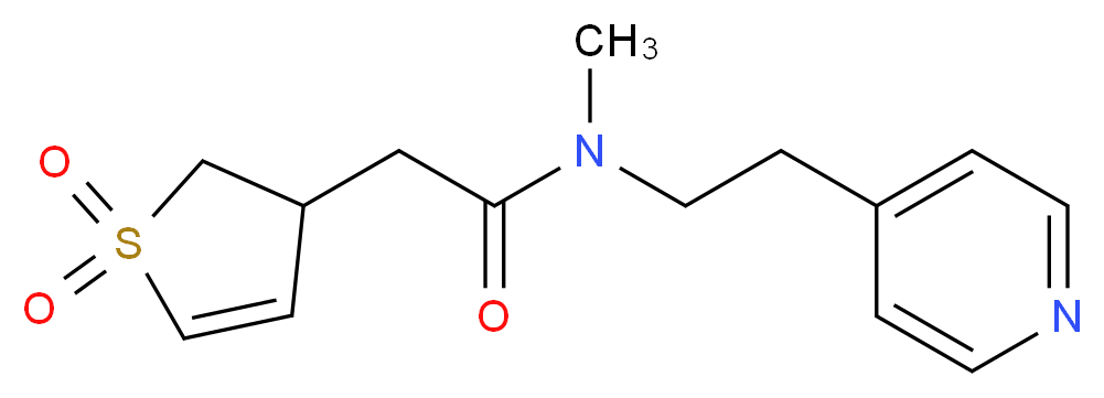 2-(1,1-dioxido-2,3-dihydro-3-thienyl)-N-methyl-N-(2-pyridin-4-ylethyl)acetamide_Molecular_structure_CAS_)