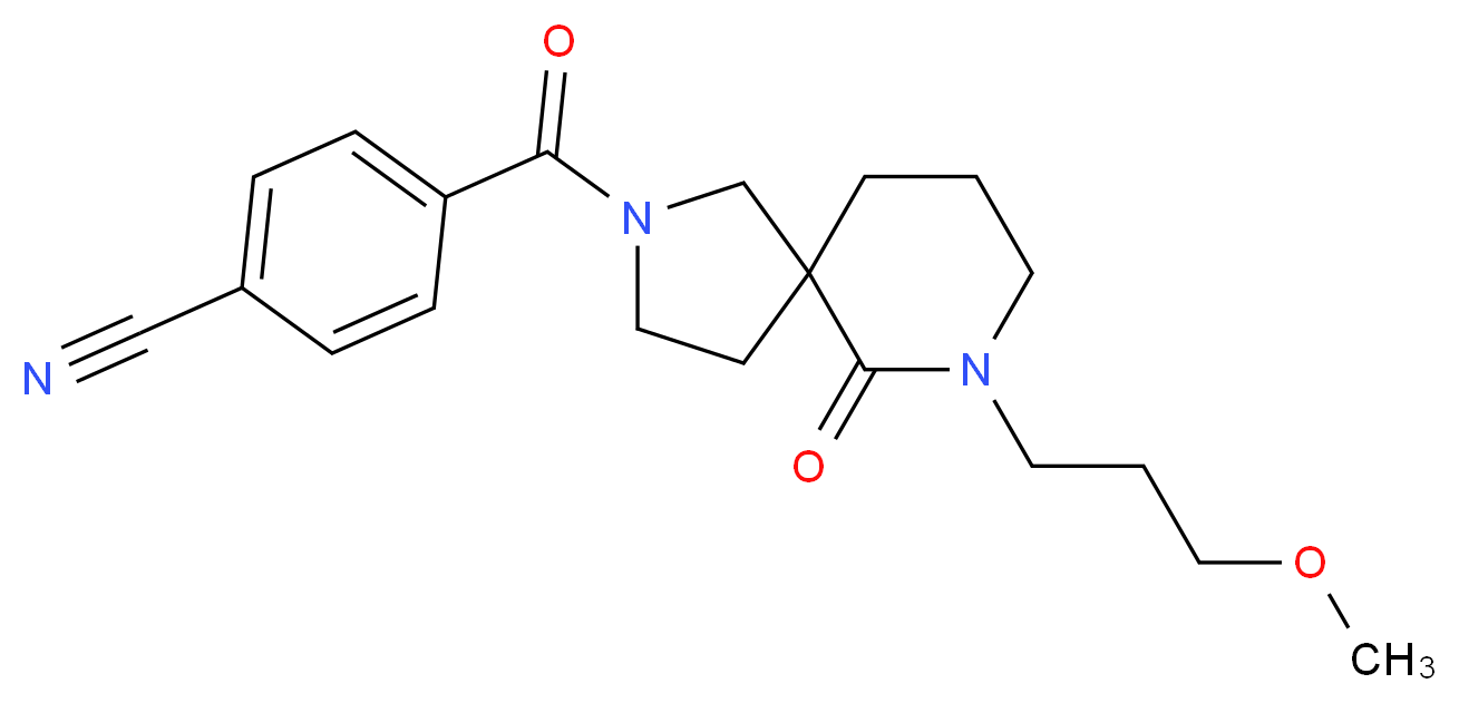 4-{[7-(3-methoxypropyl)-6-oxo-2,7-diazaspiro[4.5]dec-2-yl]carbonyl}benzonitrile_Molecular_structure_CAS_)