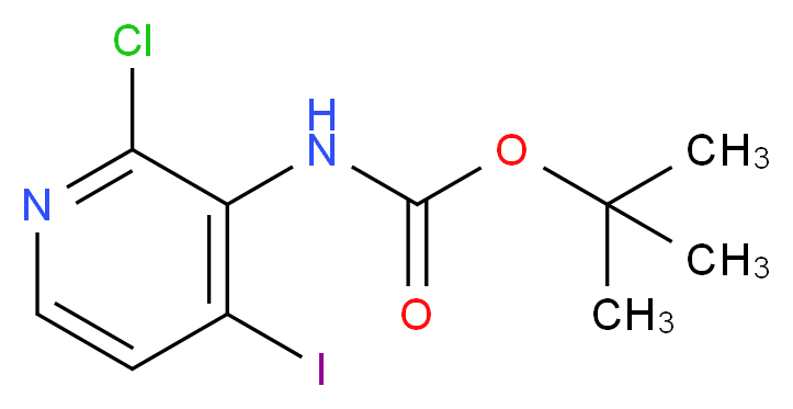 (2-Chloro-4-iodo-pyridin-3-yl)-carbamic acid tert-butyl ester_Molecular_structure_CAS_855784-39-3)