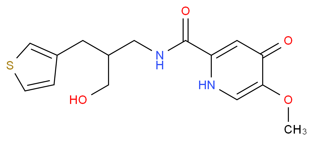 N-[3-hydroxy-2-(3-thienylmethyl)propyl]-5-methoxy-4-oxo-1,4-dihydropyridine-2-carboxamide_Molecular_structure_CAS_)