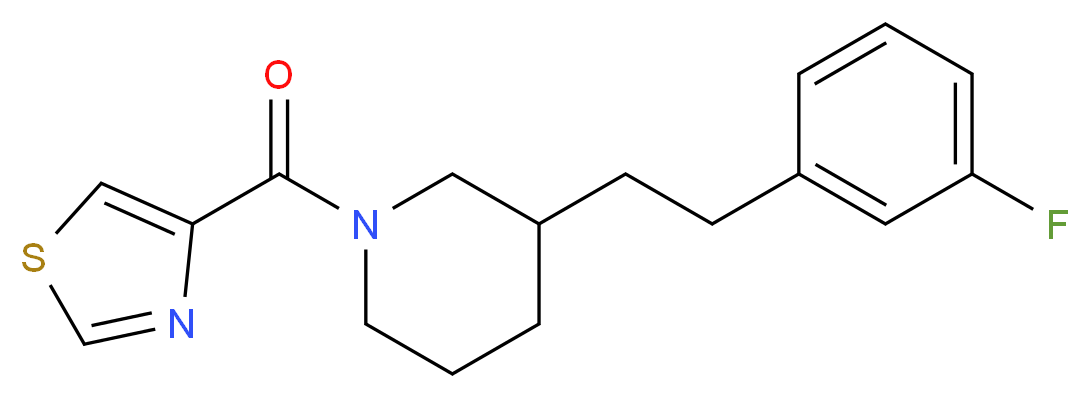 3-[2-(3-fluorophenyl)ethyl]-1-(1,3-thiazol-4-ylcarbonyl)piperidine_Molecular_structure_CAS_)