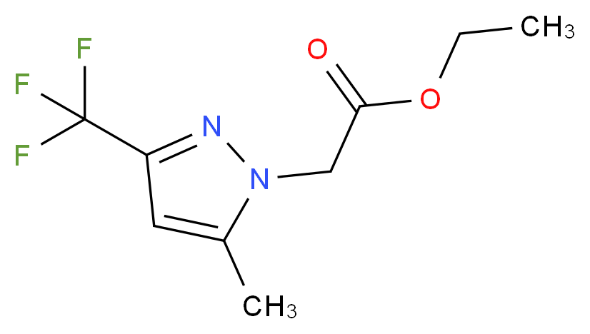Ethyl [5-methyl-3-(trifluoromethyl)-1H-pyrazol-1-yl]acetate_Molecular_structure_CAS_)
