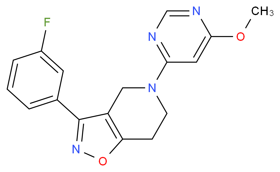 3-(3-fluorophenyl)-5-(6-methoxypyrimidin-4-yl)-4,5,6,7-tetrahydroisoxazolo[4,5-c]pyridine_Molecular_structure_CAS_)