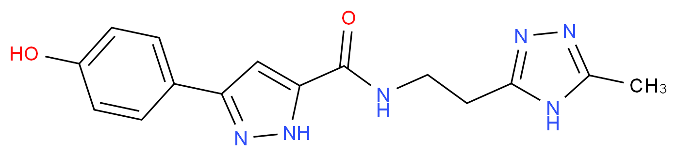 3-(4-hydroxyphenyl)-N-[2-(5-methyl-4H-1,2,4-triazol-3-yl)ethyl]-1H-pyrazole-5-carboxamide_Molecular_structure_CAS_)