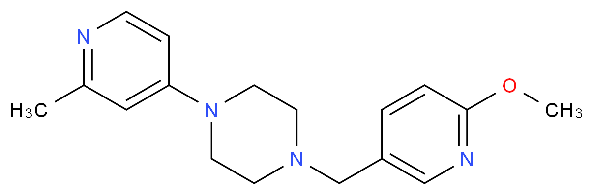 1-[(6-methoxypyridin-3-yl)methyl]-4-(2-methylpyridin-4-yl)piperazine_Molecular_structure_CAS_)