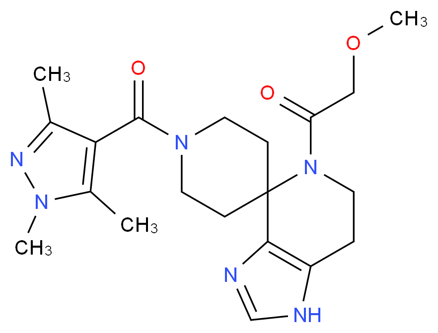 5-(methoxyacetyl)-1'-[(1,3,5-trimethyl-1H-pyrazol-4-yl)carbonyl]-1,5,6,7-tetrahydrospiro[imidazo[4,5-c]pyridine-4,4'-piperidine]_Molecular_structure_CAS_)