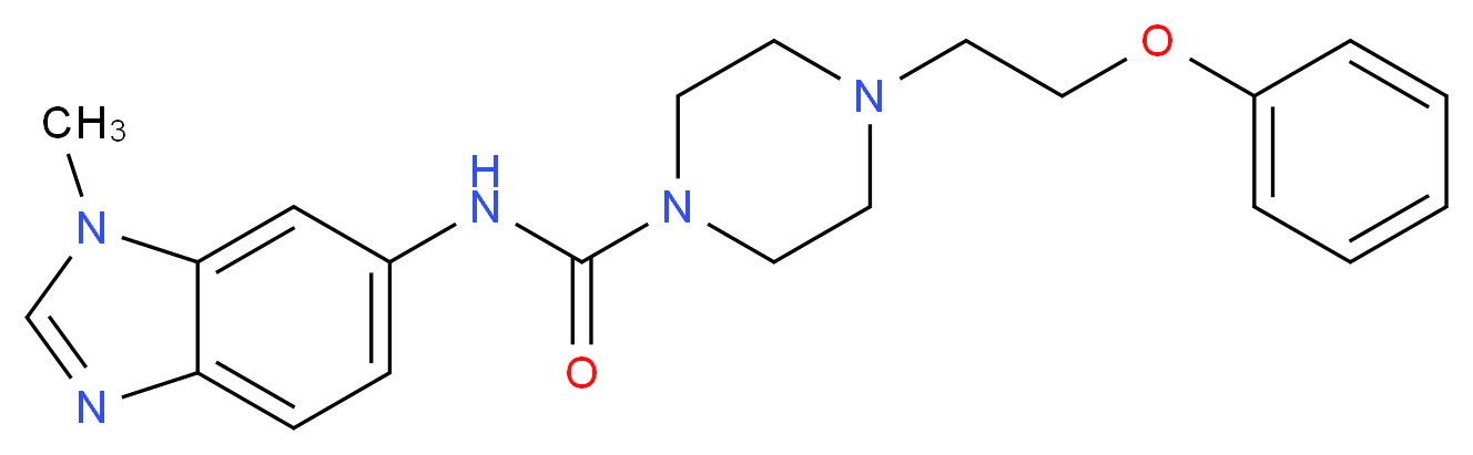 N-(1-methyl-1H-benzimidazol-6-yl)-4-(2-phenoxyethyl)piperazine-1-carboxamide_Molecular_structure_CAS_)