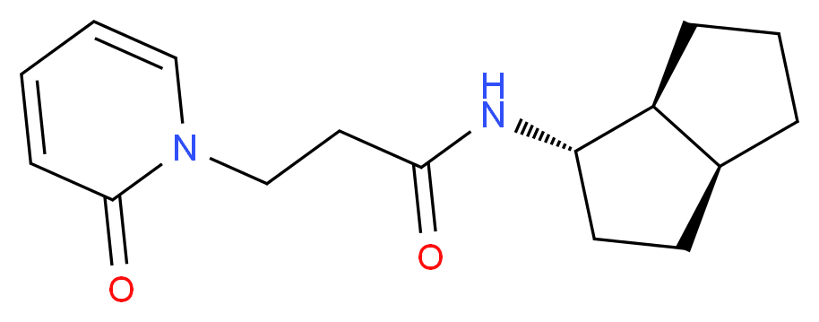 N-[(1S*,3aS*,6aS*)-octahydropentalen-1-yl]-3-(2-oxopyridin-1(2H)-yl)propanamide_Molecular_structure_CAS_)