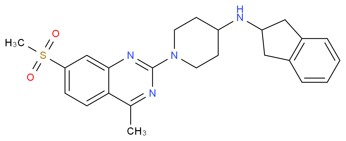 N-(2,3-dihydro-1H-inden-2-yl)-1-[4-methyl-7-(methylsulfonyl)-2-quinazolinyl]-4-piperidinamine_Molecular_structure_CAS_)